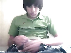 Hot teen showing his balls on cam