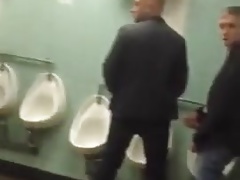 Caught - Guys playing in the public bathroom