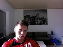 German Gay Cutie With Hard Cock Chatting With A Boy On Cam