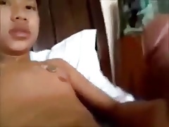 Asian Boy in Bed cum
