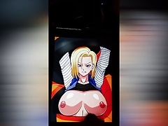 Android 18 Big Tits Cum Tribute