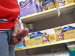 Jerking off in public at the grocery store.