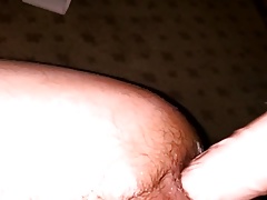 TAKING A DILDO IN MY HAIRY ASS!
