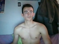 French Gorgeous Boy Jerking His Nice Cock On Cam