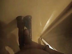 Dildo frot in the shower (dirty talk and a quick suck)