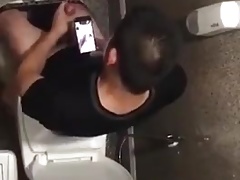 Caught - Jerking in the toilet - 008