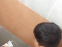 Caught - Jerking in the toilet - 001