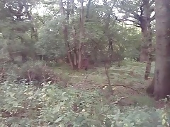 WANK AND CUM IN THE WOODS