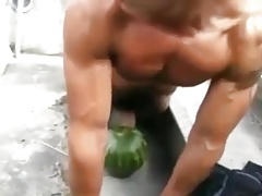 Tasty watermelon and a big dick