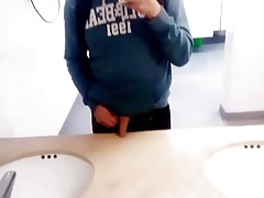 Young Teen Boy Sex Fun in Public Toilet