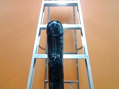 Playing with The Black Destroyer .. so big I needed a ladder
