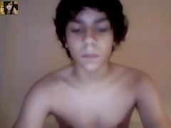 Straight 18yo boy jerking on cam for a girl